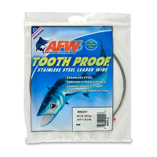 Image of American Fishing Wire Tooth Proof Stainless Steel Single Strand Leader Wire