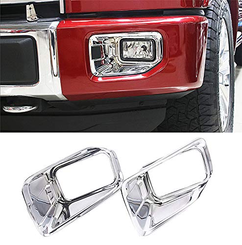 GZXinWei ABS Chrome Car Outer Front Fog Light lamp Cover Trims Exterior Accessories,Silver