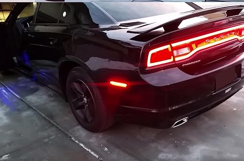 Miniatura 7 de (2) Luces iJDMTOY con señalización lateral trasera y luces LED 36-SMD rojas para Dodge Challenger modelos 2008 a 2014 y Dodge Charger modelos 2011 a