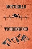  Tourenbuch Motorrad Reisetagebuch Motorradtouren Motocross Strecken Logbuch Quad Fotoalbum Motorradurlaub Routen Reiseenduro Passstraßen Tagebuch ... Moped Trike Chopper Bike Orange 01