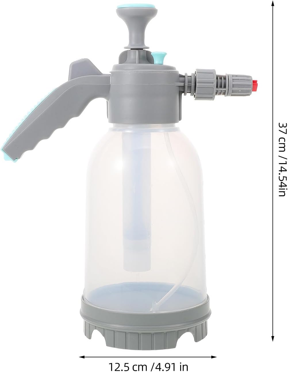 Car Wash Foam Spray Bottle 2l Manual Handheld Water Sprayer for Car Washing Exterior Cleaning Gray