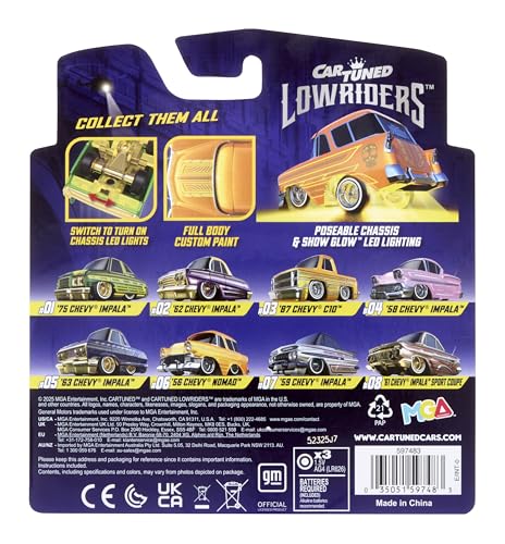 CarTuned Lowrider Series 2-1956 Chevy Nomad miniatura 2