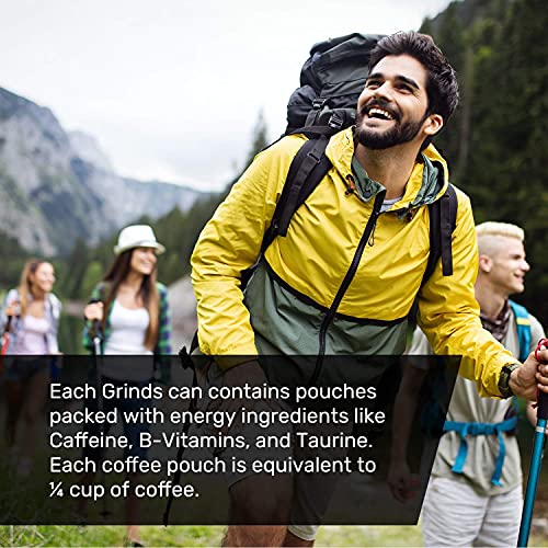 Image of Grinds Coffee Pouches | 6-Can Sampler Pack | Wintergreen, Spearmint, Cinnamon Roll, Mocha, Sweet Mint, New Orleans | Brew-Free Coffee Alternative | 18 Pouches Per Can