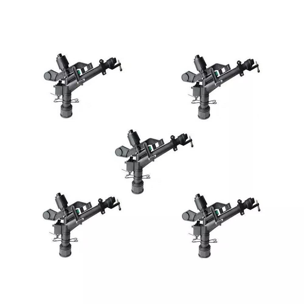 [Pack 5] Canon d'arrosage réglable avec filetage 1 1/2". Modèle d'arroseur agricole pour grandes portées, diamètre couvert de 24 à 60m. Arroseur d'arrosage avec angle réglable jusqu'à 360.