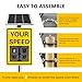 LURECAQING 23.6×35.4“ Solar Powered Radar Feedback Sign, Remote Control, Led Display,Real-time Monitoring,3M Reflective Film,Instant Feedback,Not Affected by Bad Weather White