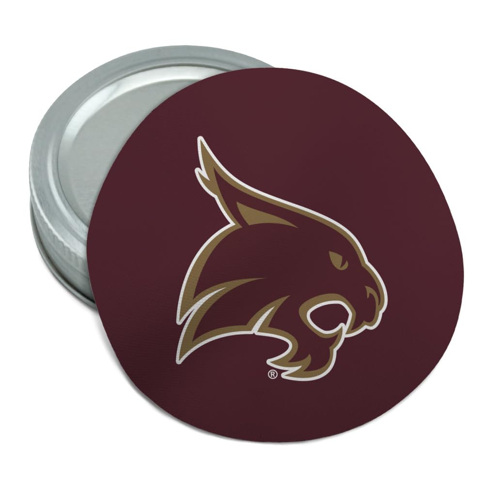 Graphics & More Texas State University Logo Round Rubber Non-Slip Jar Gripper Lid Opener