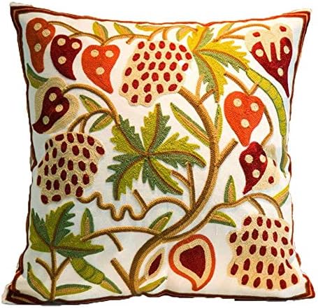 Red Cushion Cover 45x45cm Home Decoration ZUODU Hand Made National Embroidery Bohemian Housewarming Home Decoration Cushion Cover Throw Pillow Cover Pattern-10