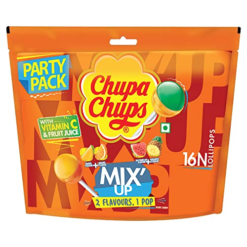 Image of Chupa chups, Mix'Up Watermelon Lollipos Party Pack, 176 /192 Grams (Weight May vary), 16 Pc