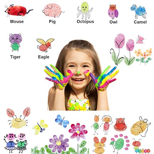 Ink Pad Stamps For Kids Diy Multicolor 15 Colors Washable Arts & Craft Rainbow Finger Inkpad For Scrapbooking, Rubber Stamps, Paper, Wood Fabric(15 Colors) #TOP4