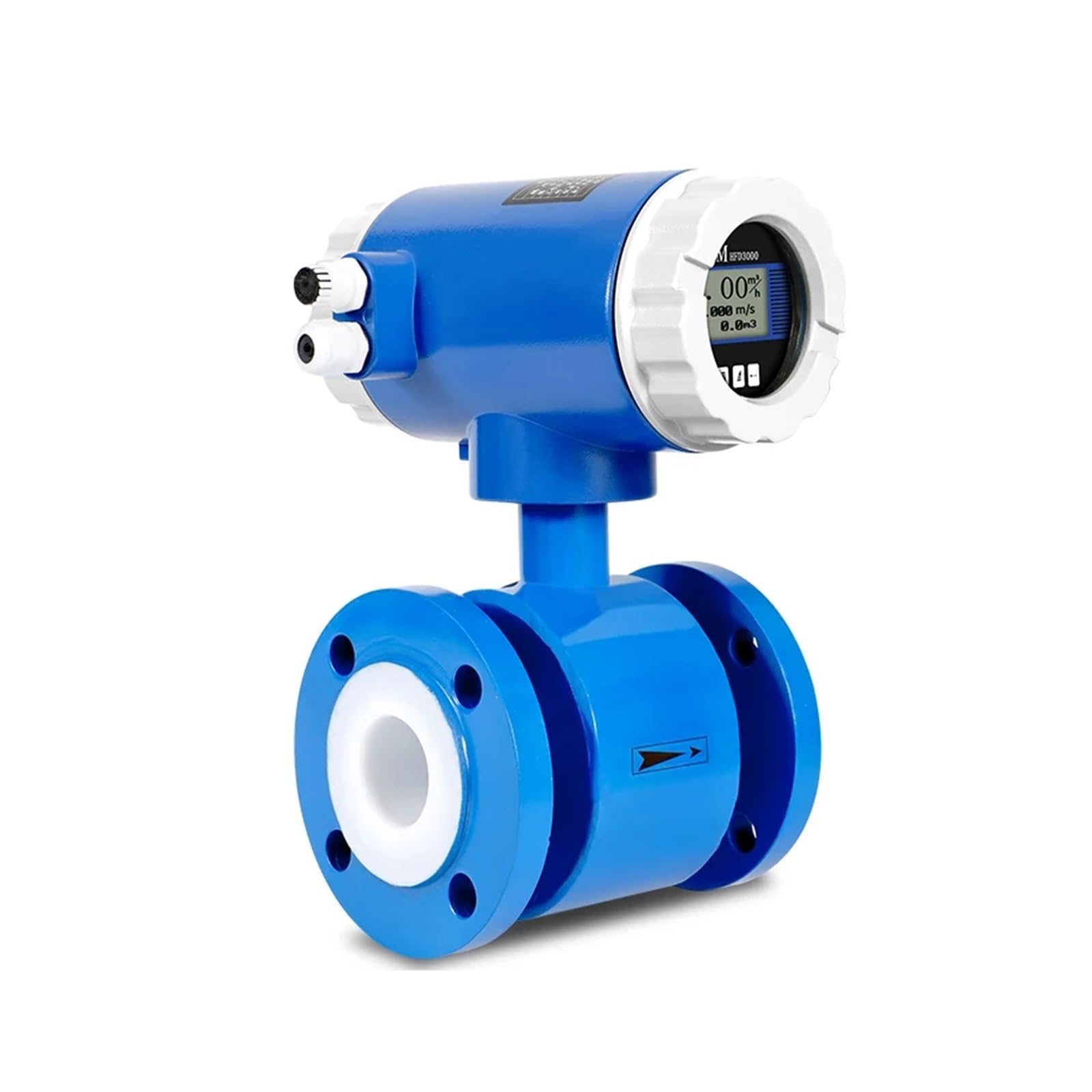 KSZHZYMGX Smart Electromagnetic Digital Flow Meter DN10 DN15 DN20 DN25 Wastewater Sewage Slurry Liquid Seawater Flowmeters 4-20mA RS485(DN20 blue color)