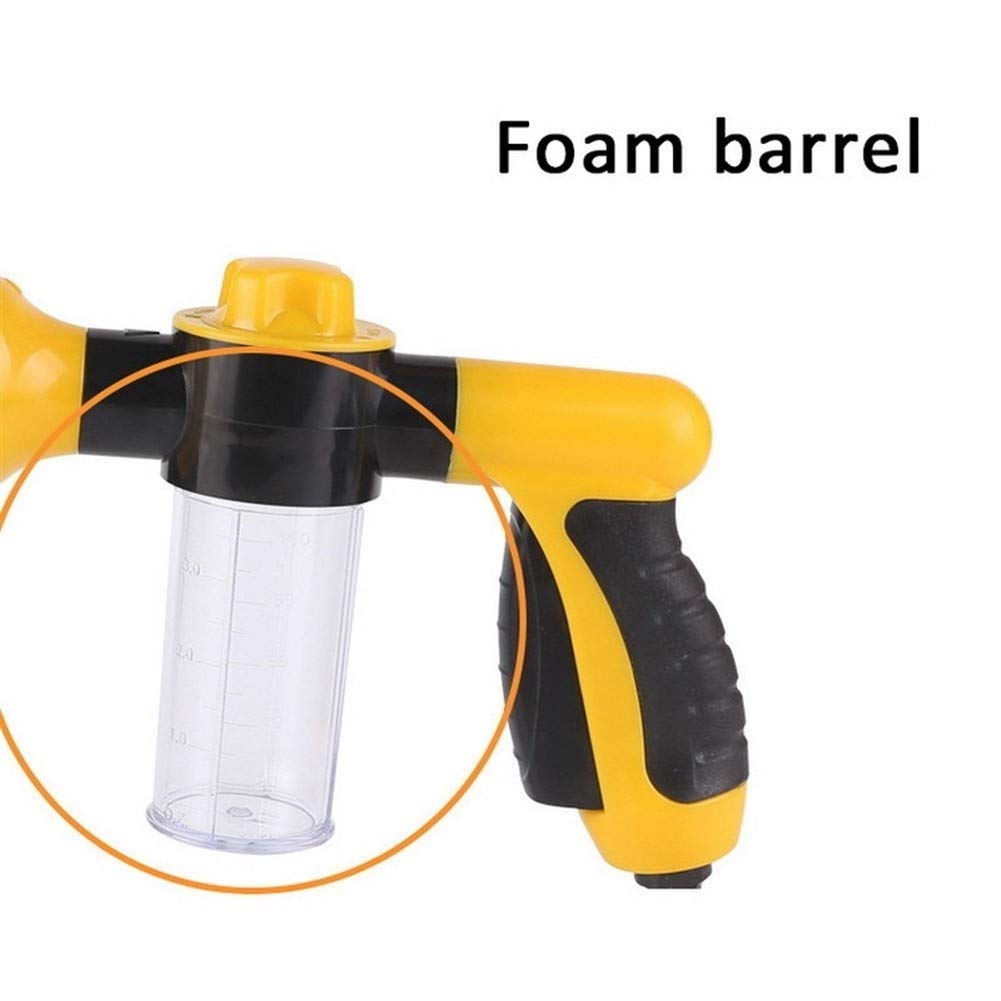 Pistola de Riego de Jardin Multifunción espuma Boquilla NewPortable Auto espuma de agua de alta presión 8 Patrones de rociado Limpiador a presión de coches herramienta de limpieza del rociador