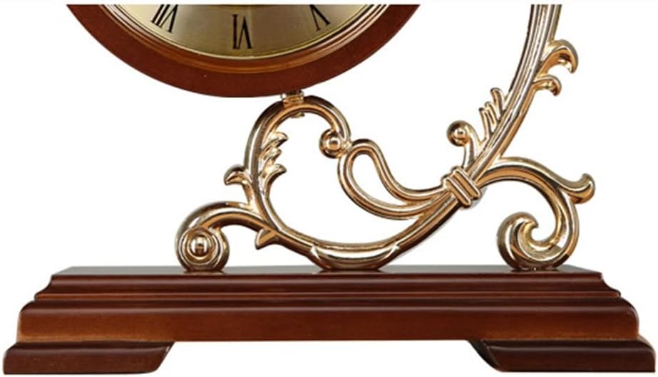 FMURY European Vintage Solid Wood Clock Living Room Household Large Silent Clock Pendant