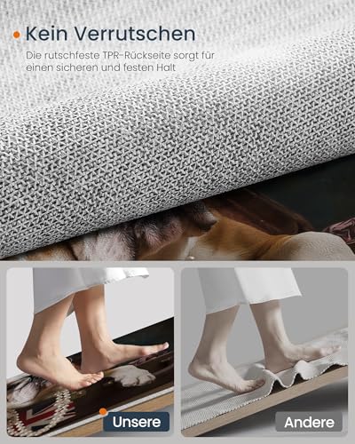 Tapis de sol brun bouledogue mignon grand format chic poil ras - 7