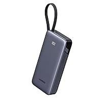 UGREEN Nexode 45W Power Bank 20000mAh Ricarica Rapida Caricatore Portatile PC Cavo USB C Integrato 2 Porte PD3.0 LED Compatibile con iPhone 17 16 15 Plus Pro Max Galaxy S25 S24 A56 A16 MacBook iPad