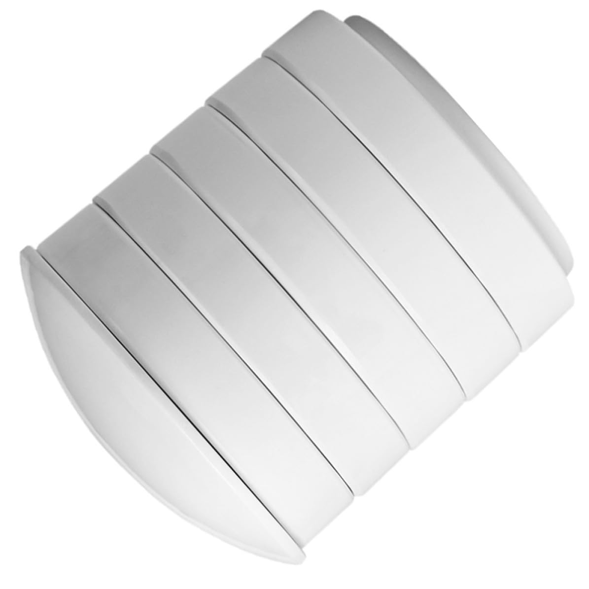 CRAFTHROU Tavolozza in Ceramica a Cinque Strati Bianca Coperchio, Vassoio per Miscelazione Colori Facile da Pulire, per Pittura e Miscelazione Acquerelli