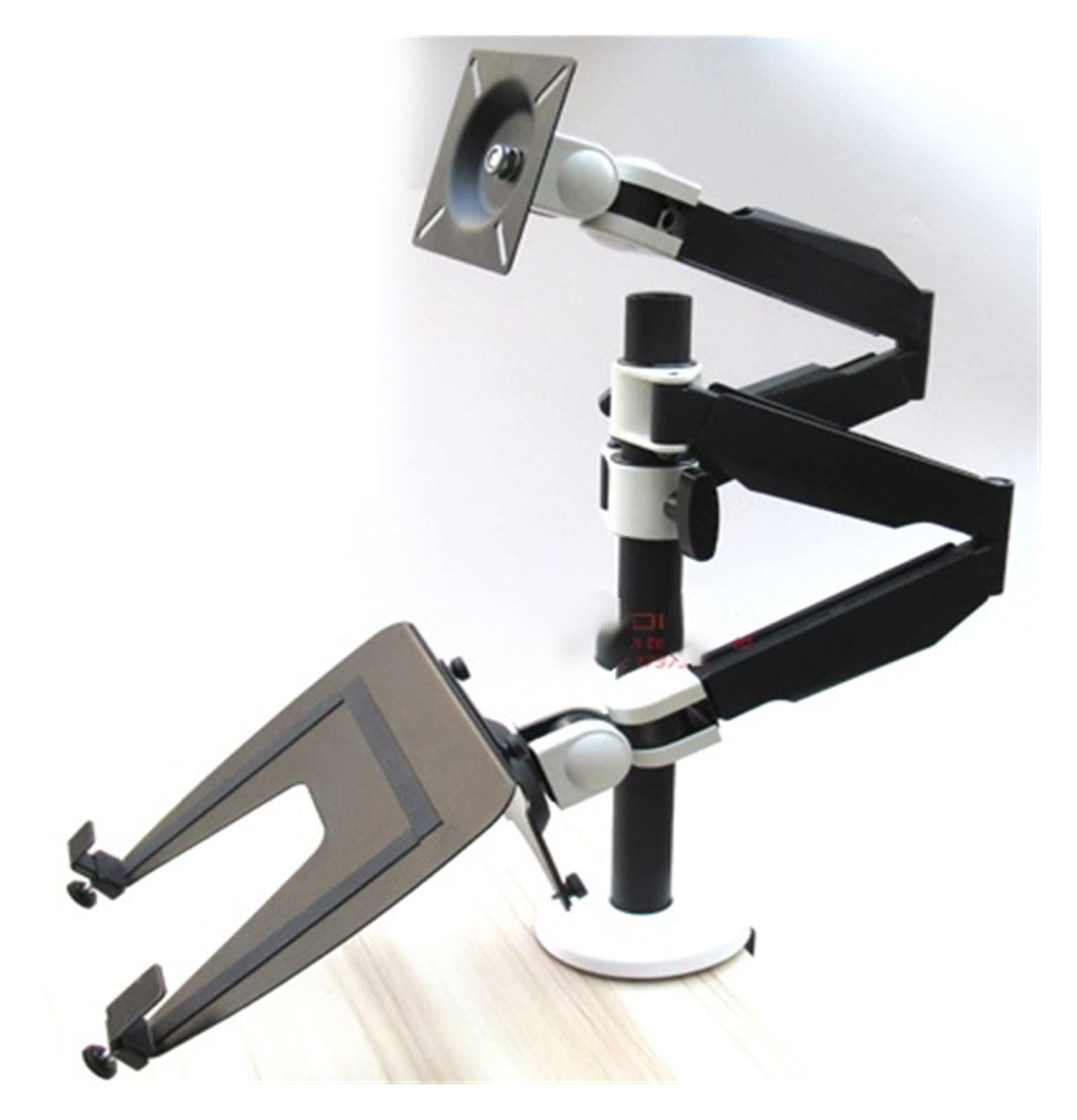 Support de bureau pour ordinateur portable et moniteur articulé double bras pour double écran