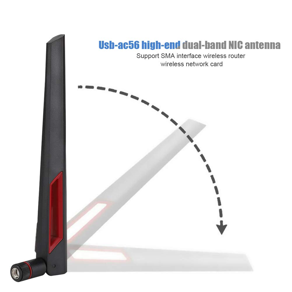 Antenne WiFi RP-SMA Double Bande 2.4GHz 5GHz 12dBi - Gain Élevé Pour Routeur