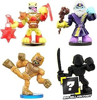 Akedo Ultimate Arcade Warrior Collector Pack Mini Battling Action Figures Ready, Fight, Split Strike, 2.19 x 1.65 x 2.21 inches