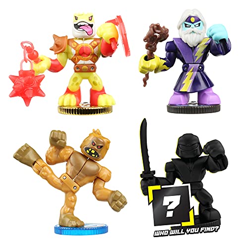 Image of Akedo Ultimate Arcade Warriors - Collector 4 Pack - 3 : Thunderwind, Badfoot & Flyswat and one Hidden Mini Battling Action Figure!