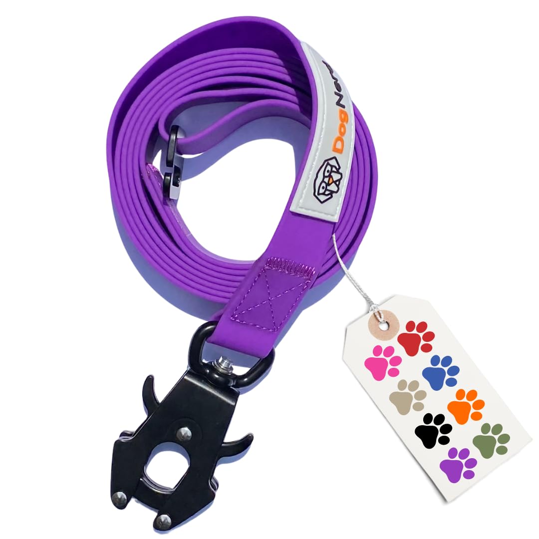 Correas tácticas para perros de raza mediana a extragrande (6 pies) | Correa de nailon resistente con revestimiento de silicona con mosquetón de liberación rápida | Mango de clip G integrado |