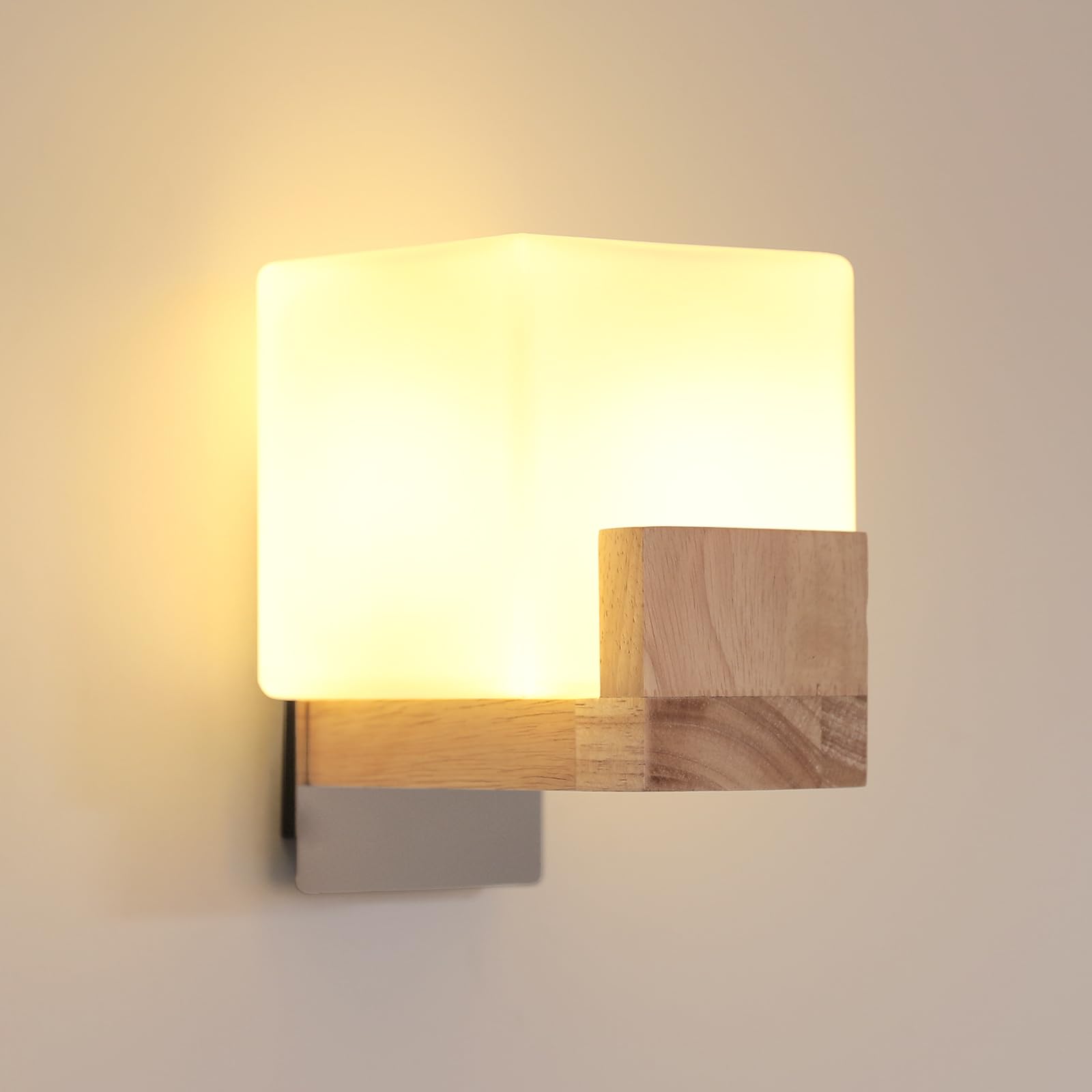 Applique Da Parete LED In Legno - 12W, Dimmerabile, 3 Temperature Colore, Con Lampadina E27 - Foto 11