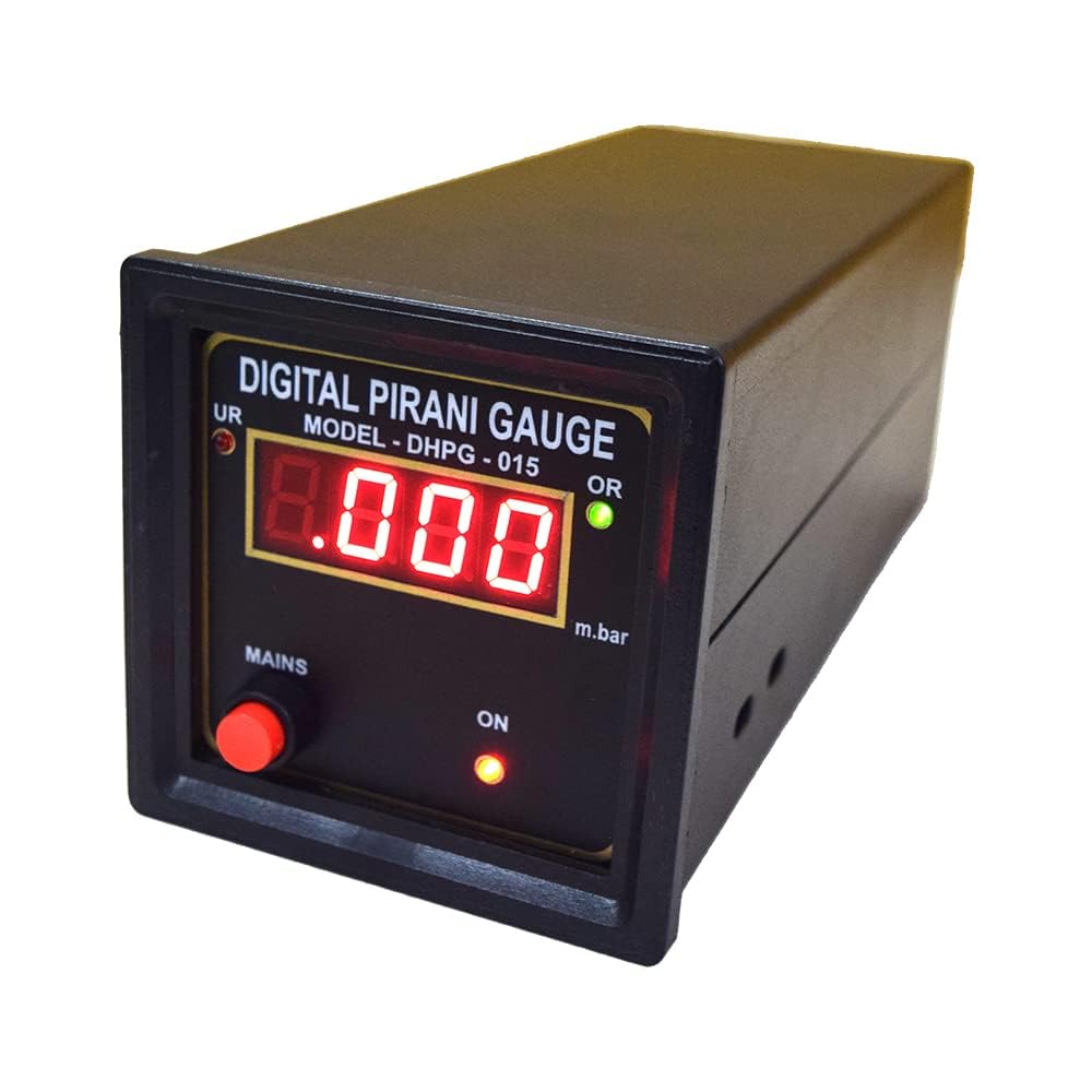 *Envío el mismo día* Manómetro digital Pirani (rango: 14,48 a 1,45 psi) con controlador de punto de ajuste para unidades de cátodo y sistema de ojo junto con certificado de calibración de fábrica