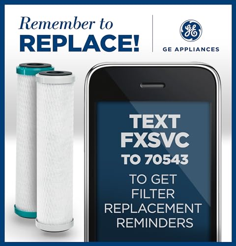 Image of GE SmartWater FXSVC Under Sink Water-Filter, Replacement for Water Filtration System, Reduces Sediment & Other Impurities, Replace Every 6 Months, 2 Filters (Pack of 3)