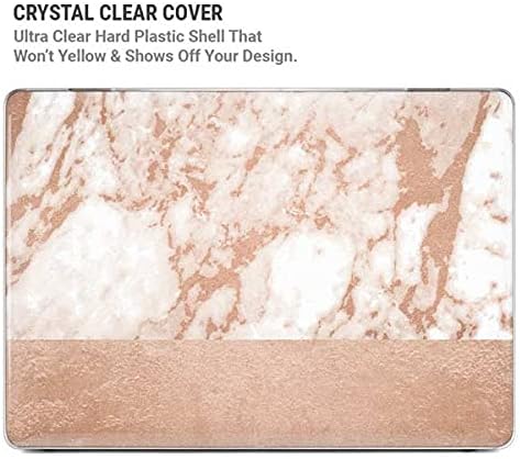 Skinit Case + Skin Compatible with MacBook Pro 15in (2016-19) Originally Designed White Rose Gold Marble Design