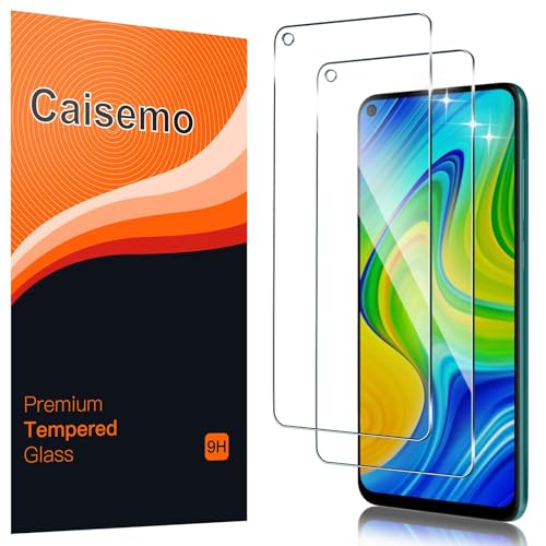 Caisemo (2 Pack For Xiaomi Redmi Note 9，Xiaomi Redmi 10X 4G Tempered Glass Screen Protector,9H Hardness, Anti Scartch,Soft Touch