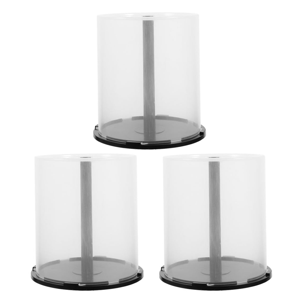 Almacenamiento de CD y DVD con diseño minimalista apilable en plástico transparente pack de 3