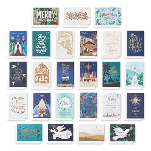 American Greetings Tarjetas religiosas de Navidad con sobres, diseños tradicionales (25 unidades)