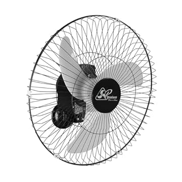 Venti-Delta Oscilante de Parede Premium 60 cm, Bivolt – Grande Aço, 736425, Preto