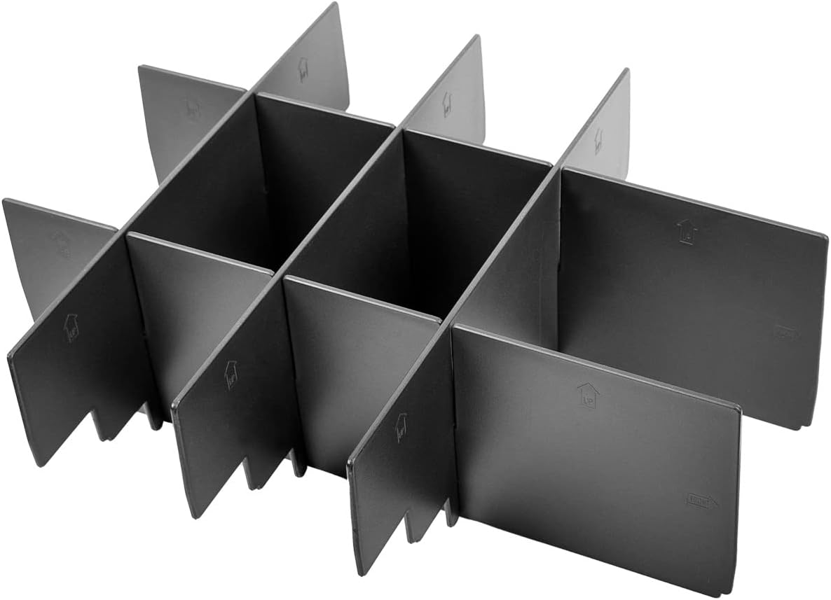 TACOBRO Center Console Organizer Dividers Compatible with 2015-2020 Ford F150 Accessories Black ABS Plastic Armres Insert Secondary Storage, Full Console w/Bucket Seats ONLY
