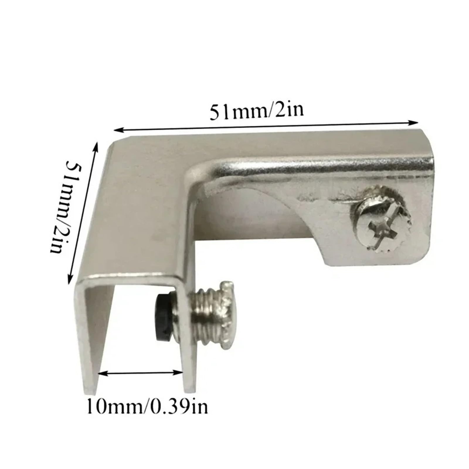 Glasbefestigungsclip, L-Typ, 6–10 Mm, Verbinder, 4 Stück
