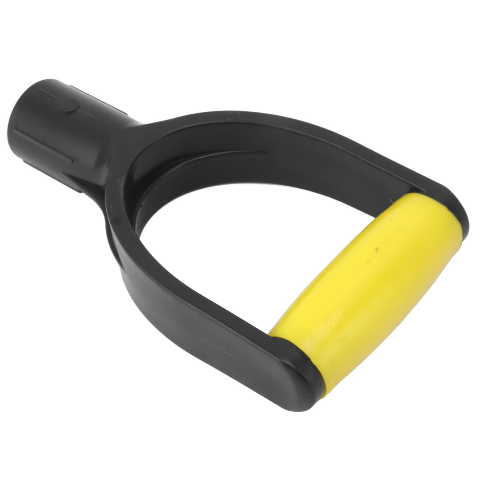 Shovel D Grip Handle Silicone Grip Reinforcement for Digging Raking Tool, Inner Diameter 32mm Ergonomic Quick Installation Snow Shovel Handle Replacement PVC Material (Yellow Black)