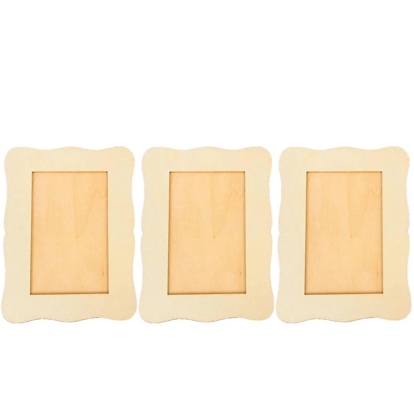 Wooden Picture Frames 4-80PCS Wooden DIY Photo Frame Unfinished Blank for Hand Painting for Tabletop Displays Wedding Decor(12pcs)