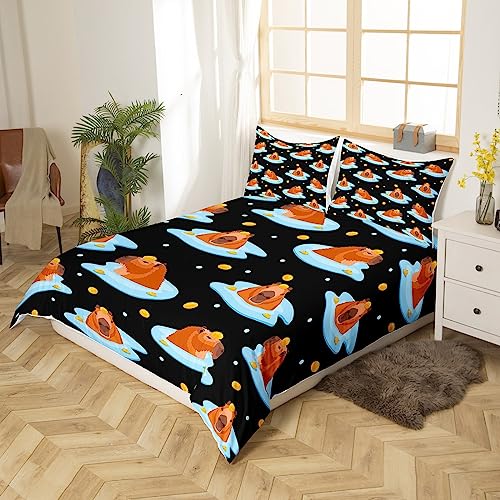 Cute Capybara Duvet Cover Kawaii Animal Comforter Cover Single - Image 3