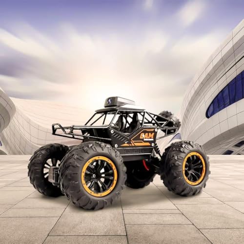 Image of TRISHA TOYS Remote Control Car with WiFi Camera, 2.4GHz High Speed Alloy Off Road Truck Fast Racing Vehicle Electric Hobby Toy Car Gift for Boys Kids Teens Adults, Black