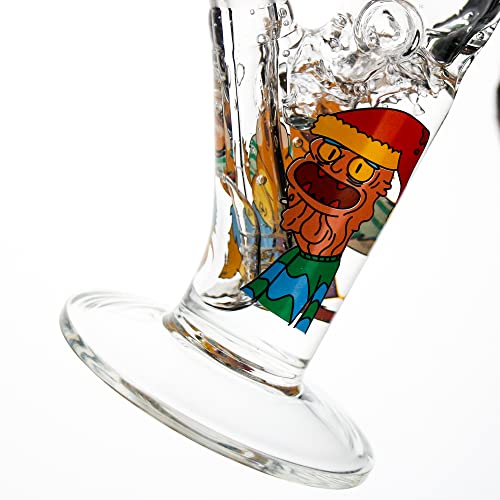 REANICE Eisbong Glasbong Chillum Wasserpfeife kleine hookah Beaker Bongs 14.5mm Bowl Höhe 26CM – Bild 6