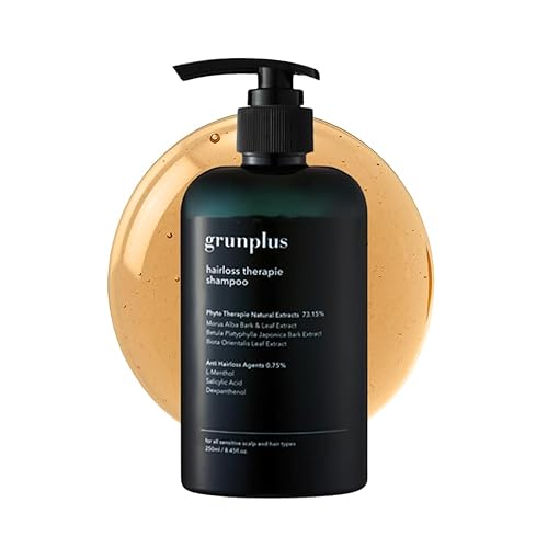 Champú orgánico para pérdida de cabello  Champú para el crecimiento del cabello de 8.45 onzas líquidas para adelgazar el cabello y la caída del