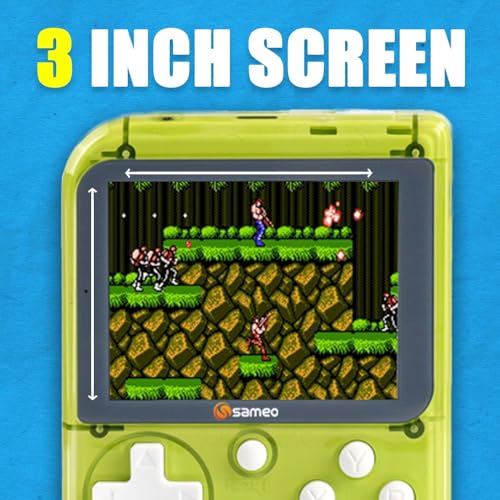 Image of Sameo Handheld Video Game Console, Dreamboy Retro Mini Game with 500 Classic Retro Game TV Compatible for Kids, Rechargeable 8 Bit Classic (Ice Green)