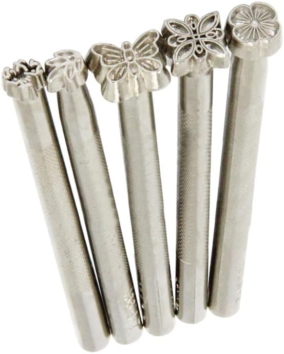 20pcs Metal Leather Printing Tool Alloy Carving Leather Craft Punch Stamps Stamping Leather Working Saddle Making Tools - (Color: Silver)
