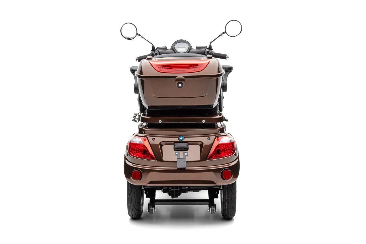 E-Seniorenmobil MAXXI 4.0 - Batería de litio (1000 W, 25 km/h), color marrón