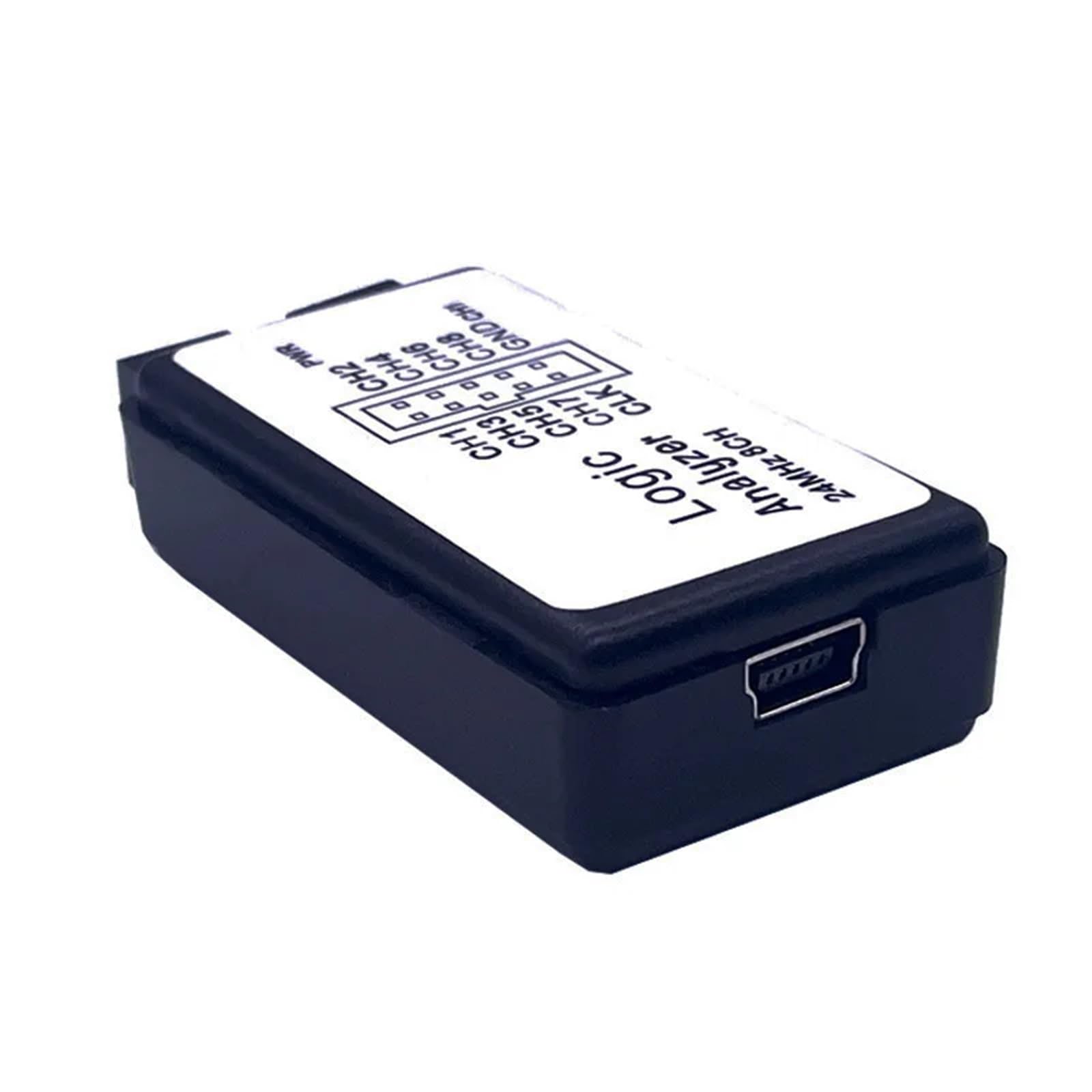 Analizador lógico de bolsillo de 24 MHz, mini dispositivo USB, con 8 canales de memoria.