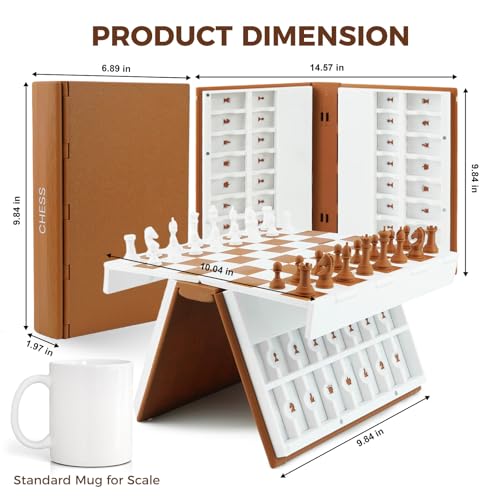 Set de Ajedrez 3D Plegable con Tablero Magnético miniatura 6