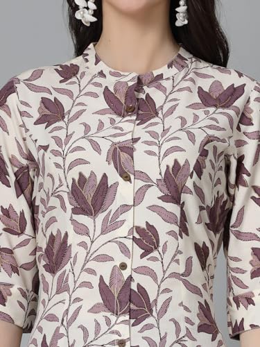 Image of Stylum Women's Floral Printed Rayon A-Line Kurta