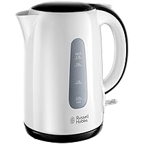 Russell Hobbs Bollitore Elettrico My Breakfast 1,7 L 2200 W, Filtro Anticalcare Rimovibile e Lavabile, Spegnimento Automatico, Base Girevole 360°, Plastica Bianco – 25070-70
