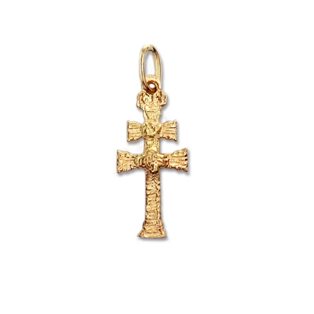 Cruz de Caravaca Oro Ley 18 Kilates 750ml - Relieve - Fabricadas en Caravaca - tamaño a elegir - Unisex - especial para regalo