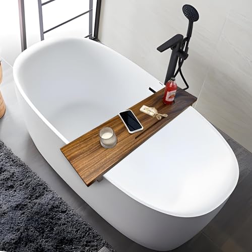 Graceware Walnut Bathtub Tray (35"x9"x2.5"), Luxury Bath Tray for Tub | Anti-Tip Adjustable Bathtub Trays for House Warming Gifts by Graceware - Image 7
