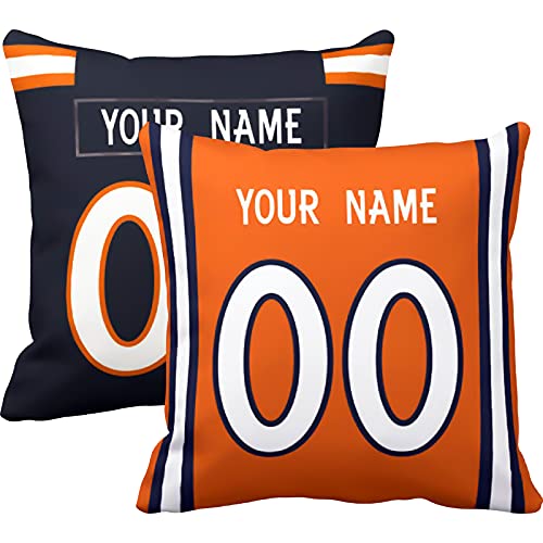 Image of ANTKING Throw Pillow 2 Pack with Custom Name and Number Personalized Gift for Men Women Boys